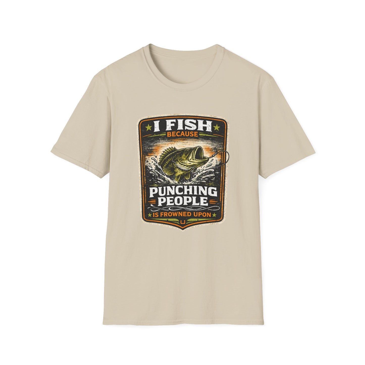 I Fish Because..  Fishing Softstyle T-Shirt