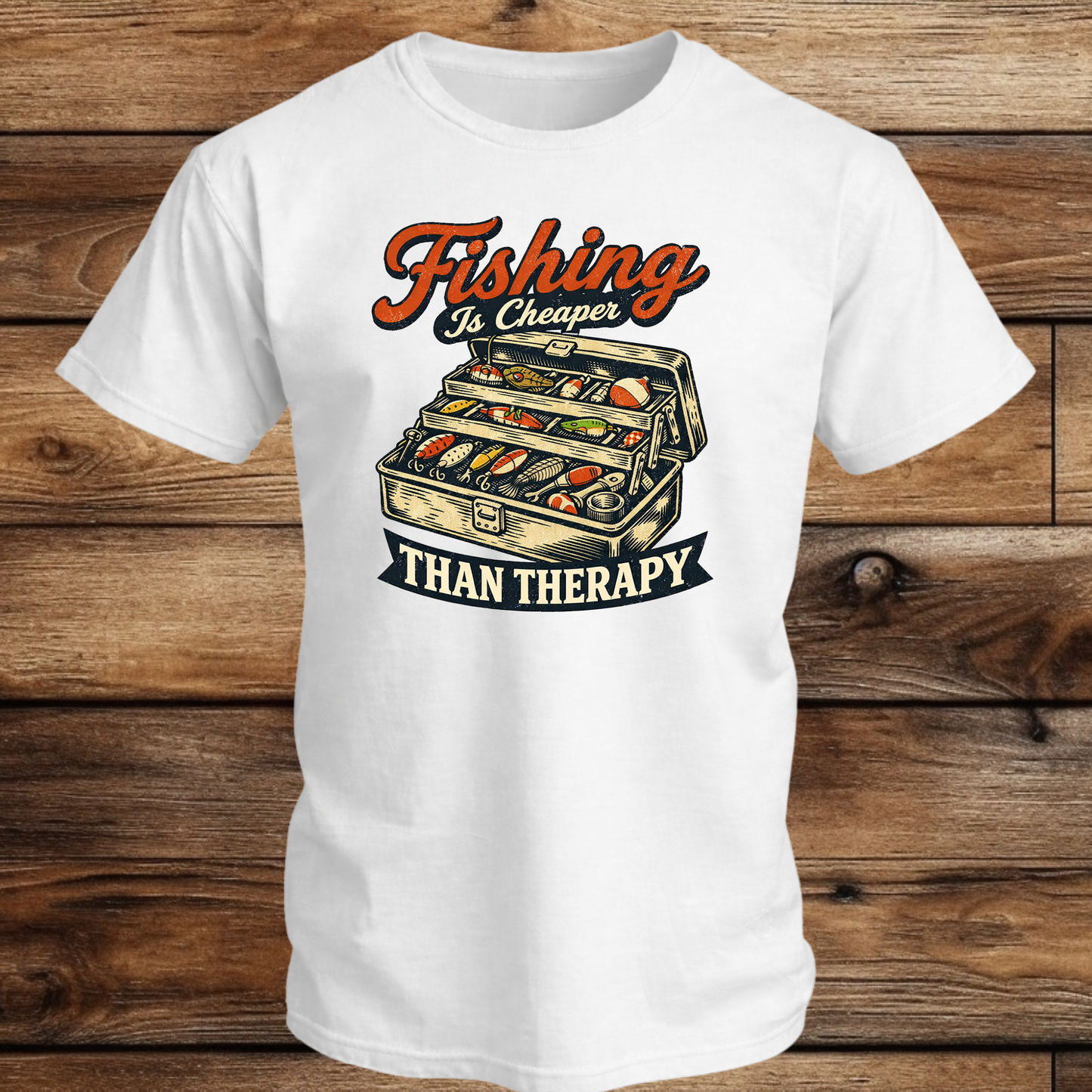Fishing Is Cheaper Than Therapy Fishing T Shirt