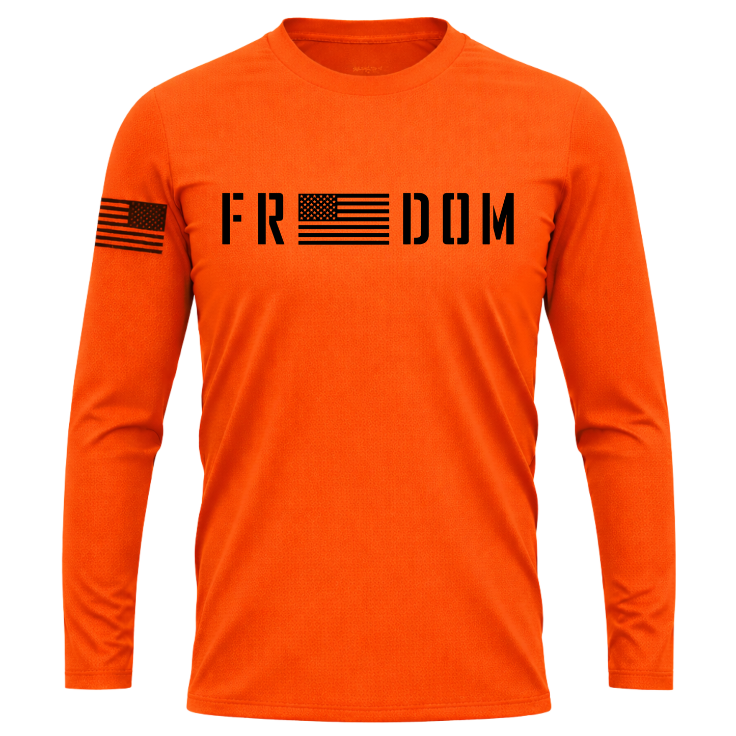 Freedom Patriotic Lightweight Performance Long Sleeve (Black Design)