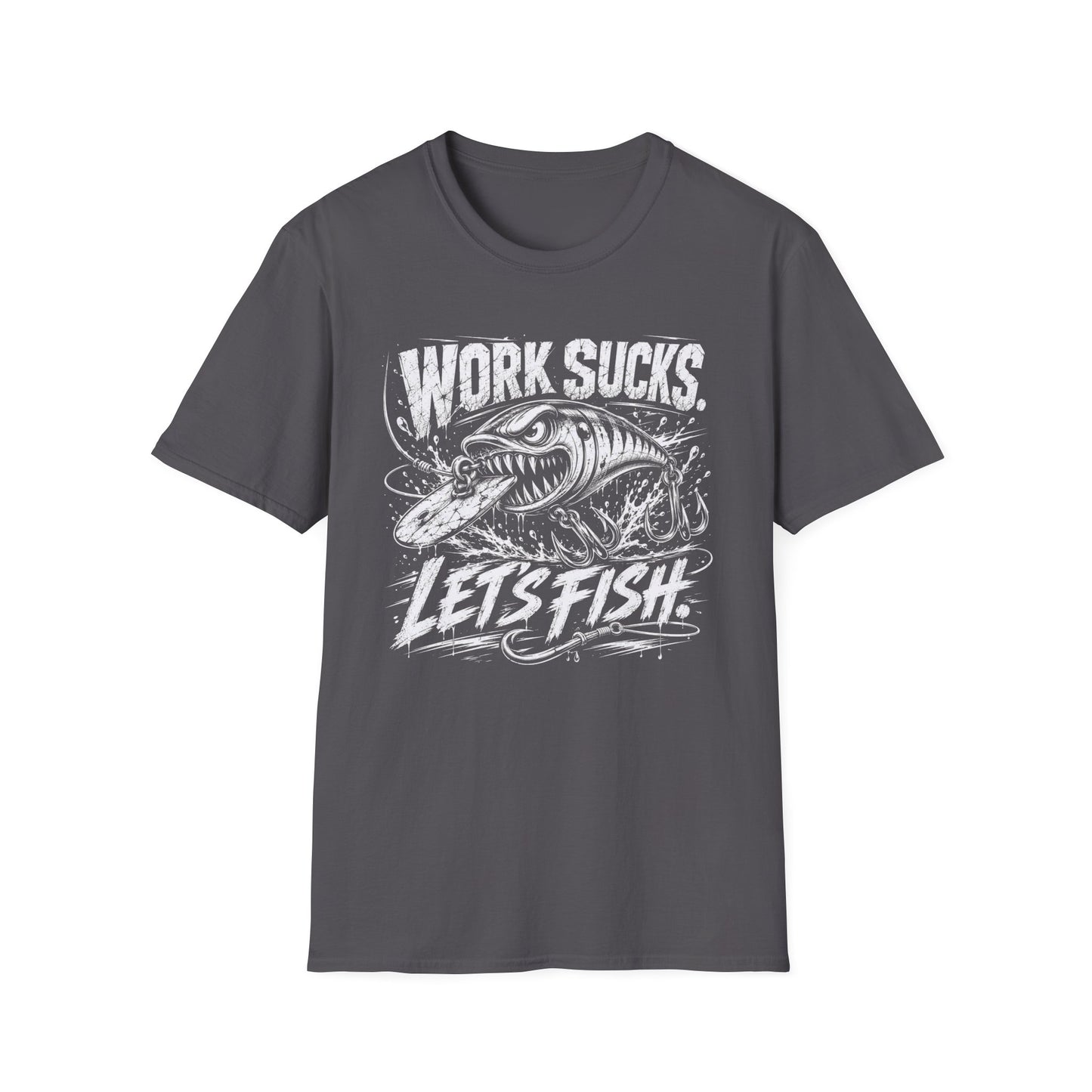 Work Sucks Lets Fish Softstyle T-Shirt