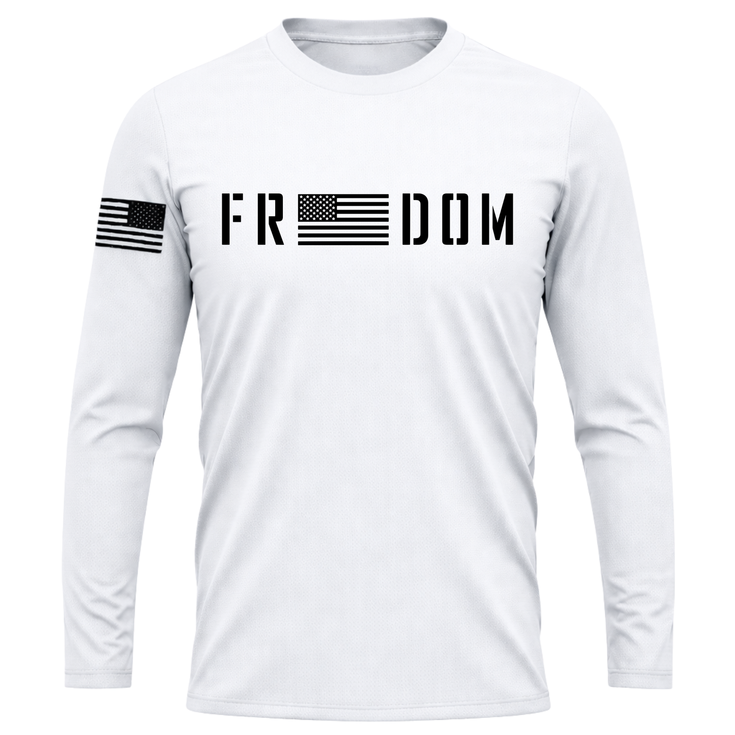 Freedom Patriotic Lightweight Performance Long Sleeve (Black Design)