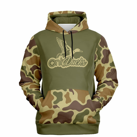 Only Ducks Retro Camo Duck Hunting Hoodie