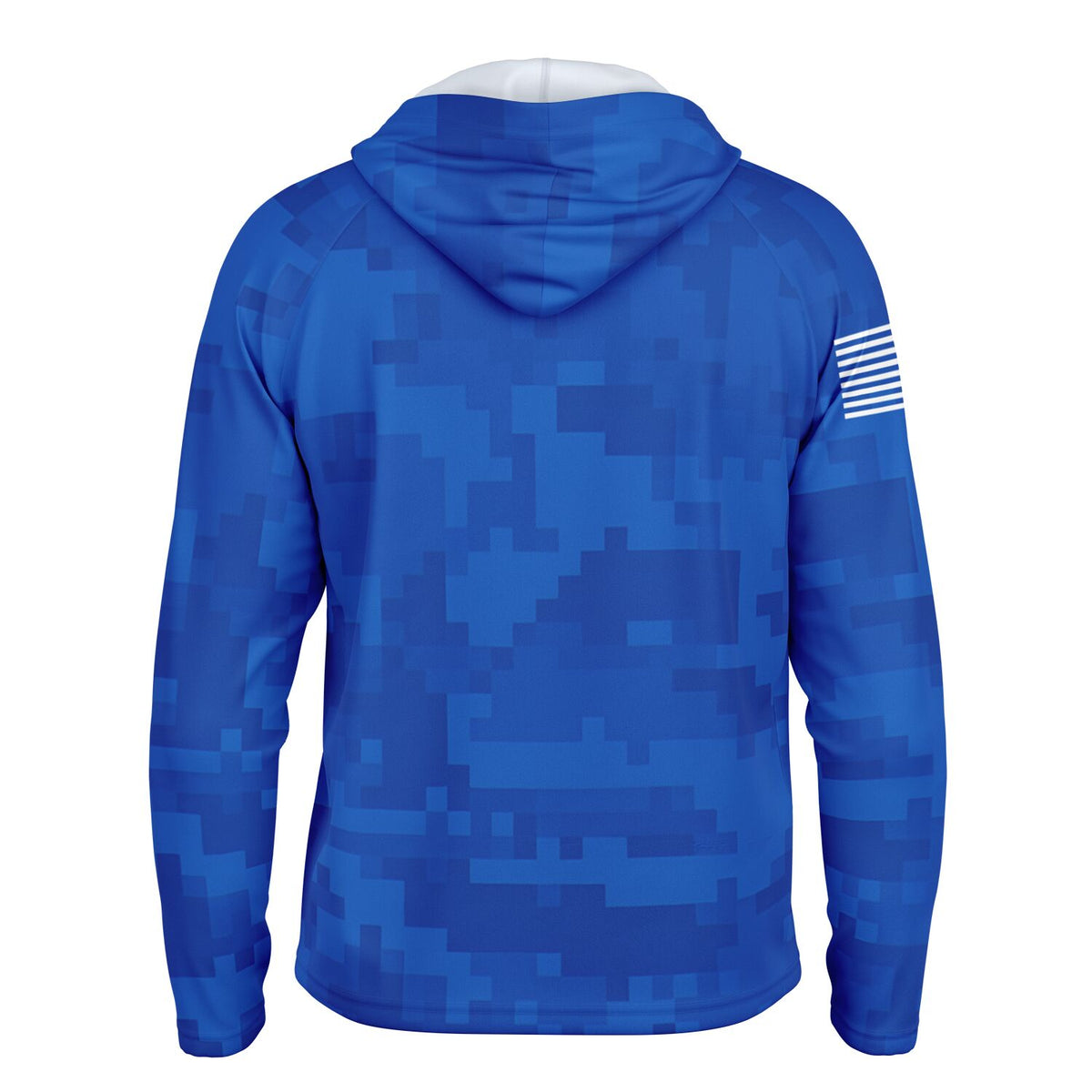 Cranky USA Crankbait SPF50 Performance Fishing Hoodie- Blue Camo