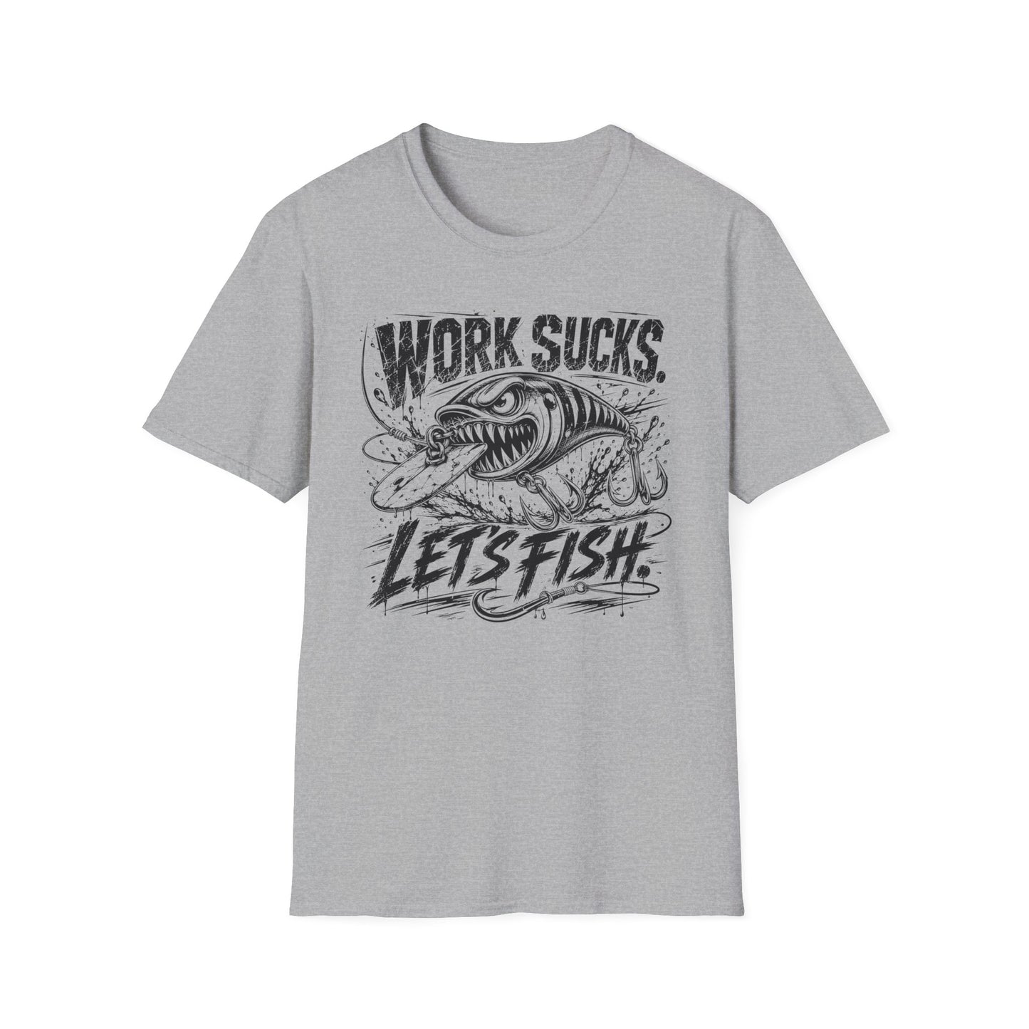 Work Sucks Lets Fish Softstyle T-Shirt