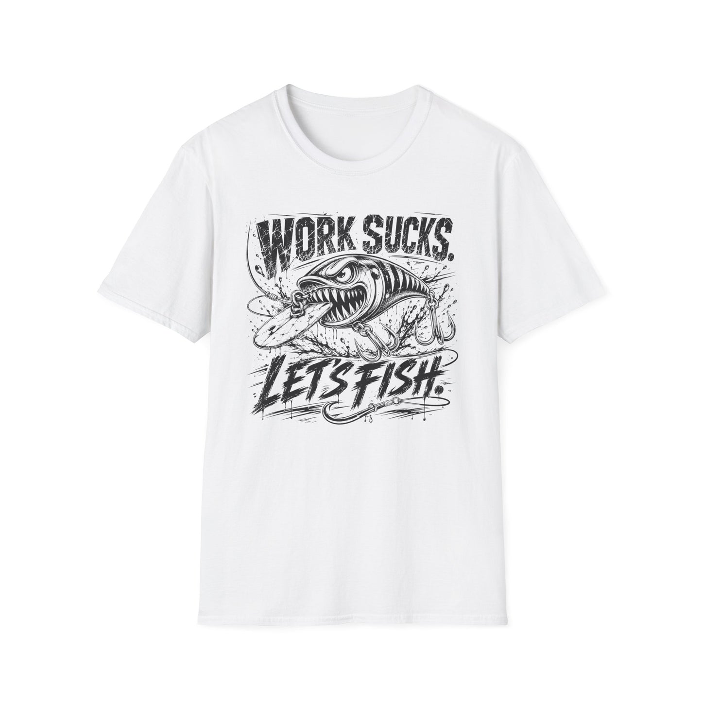 Work Sucks Lets Fish Softstyle T-Shirt