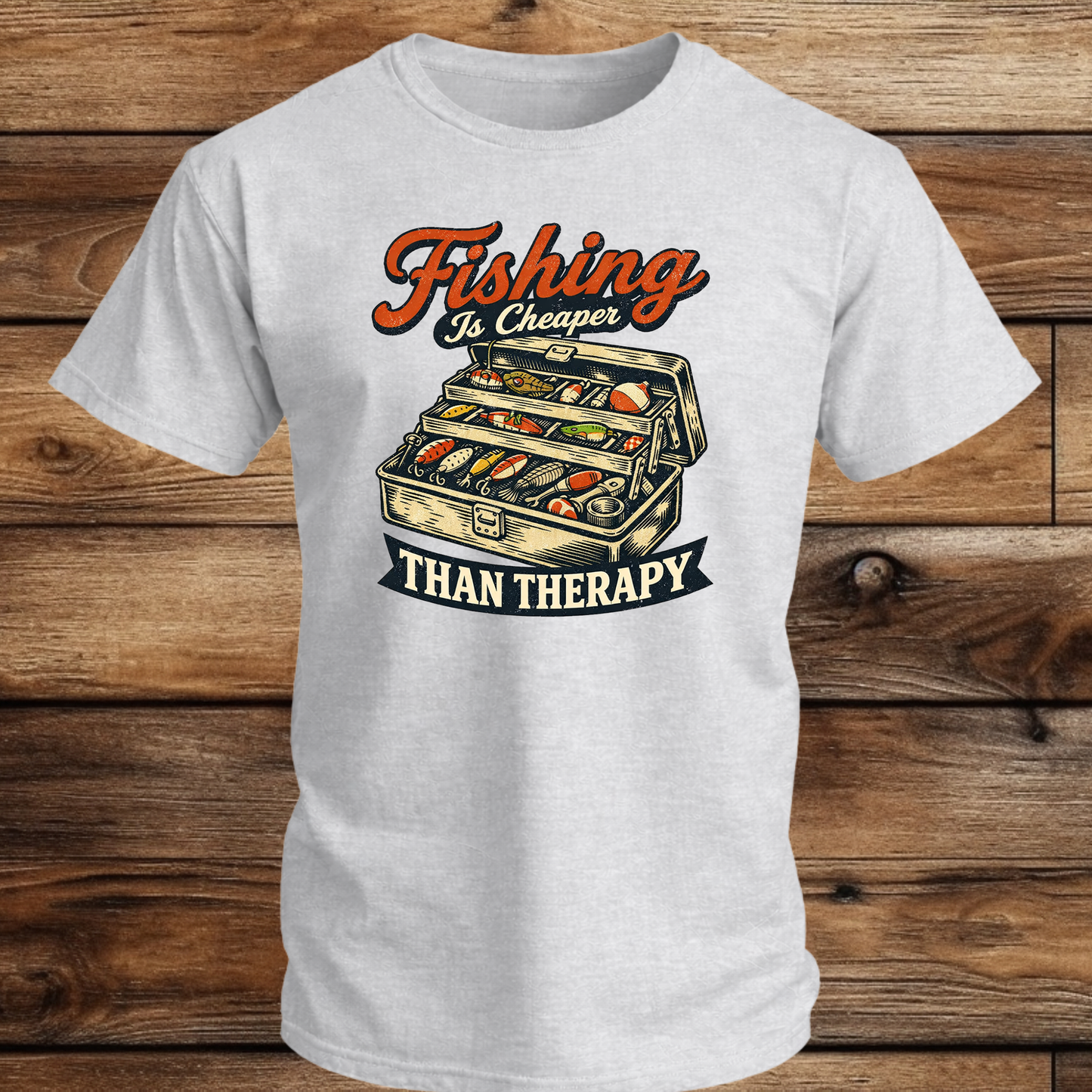 Fishing Is Cheaper Than Therapy Fishing T Shirt
