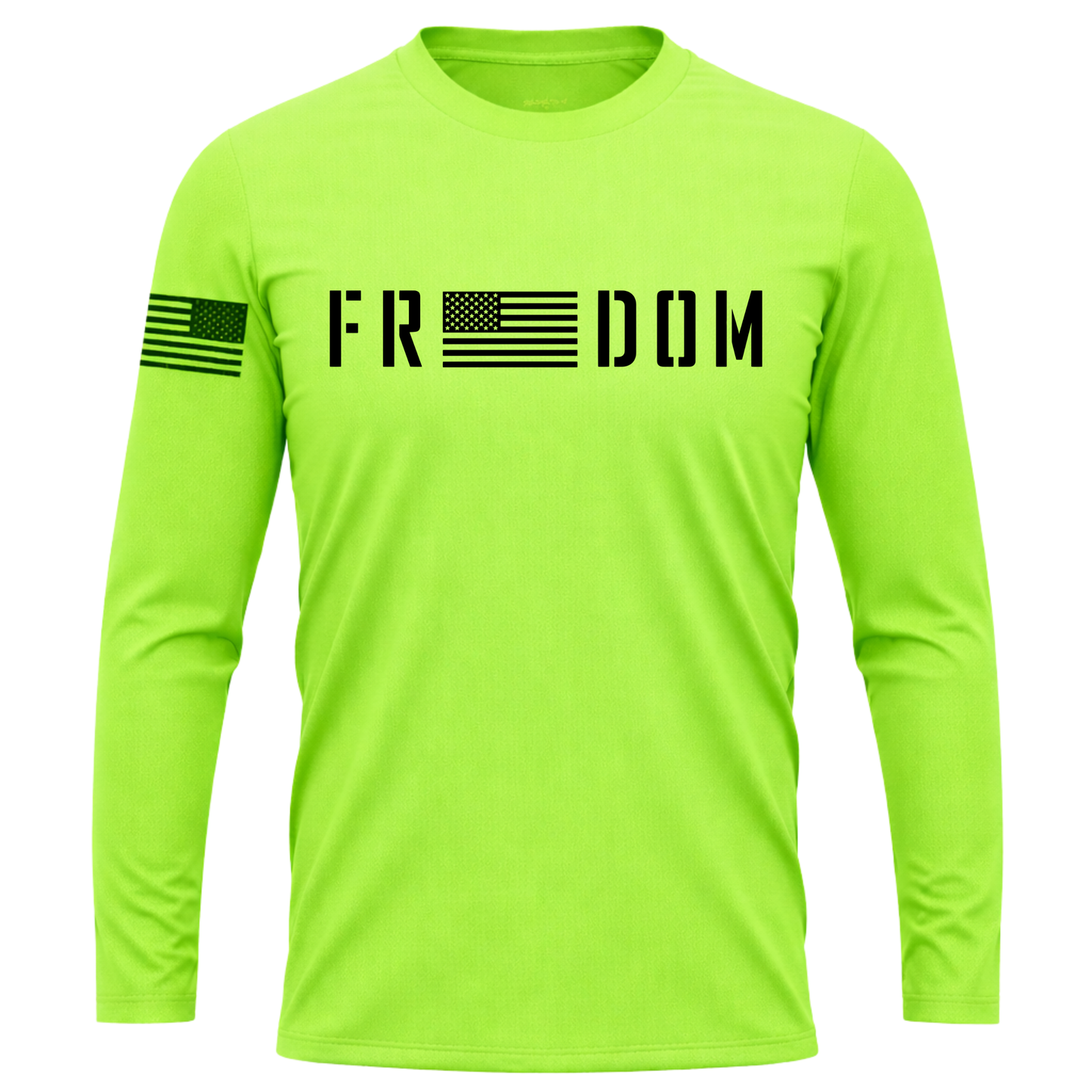 Freedom Patriotic Lightweight Performance Long Sleeve (Black Design)