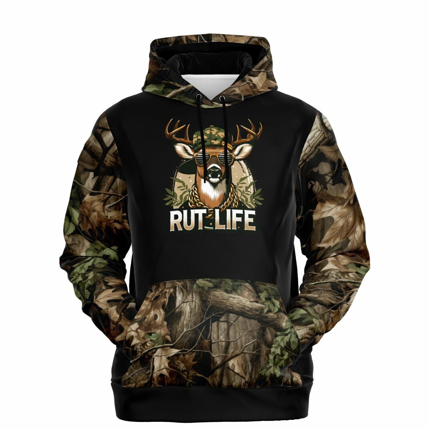 Rut Life Deer Hunting Hoodie (Black)