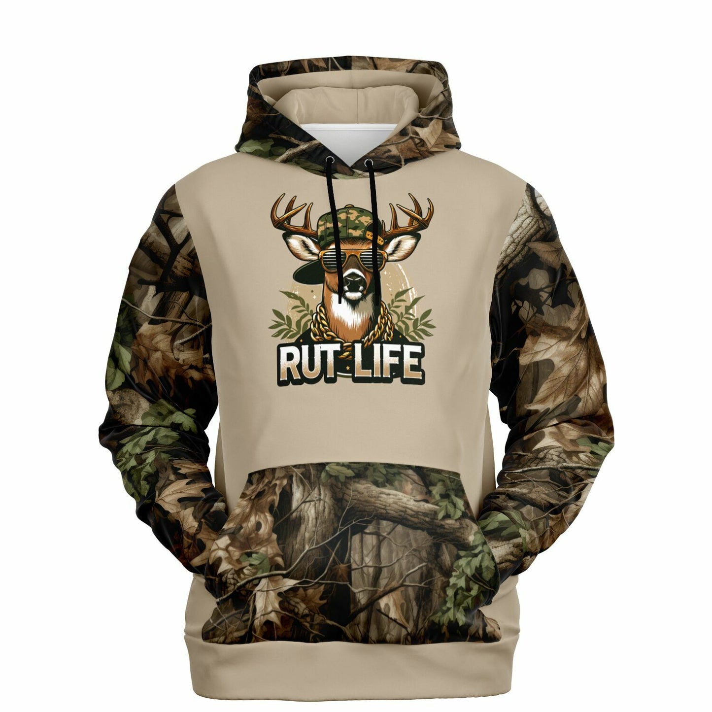 Rut Life Deer Hunting Hoodie (Tan)