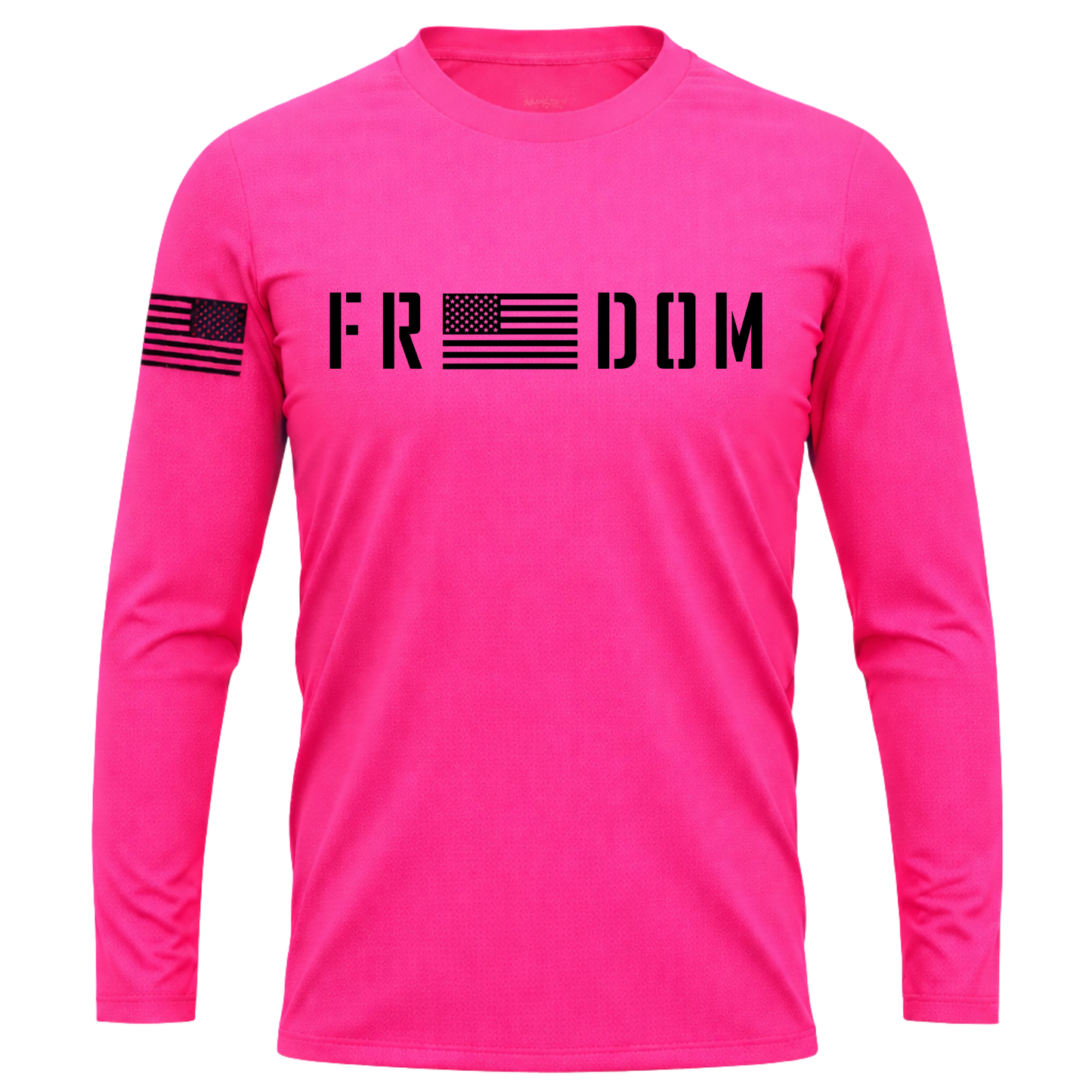Freedom Patriotic Lightweight Performance Long Sleeve (Black Design)