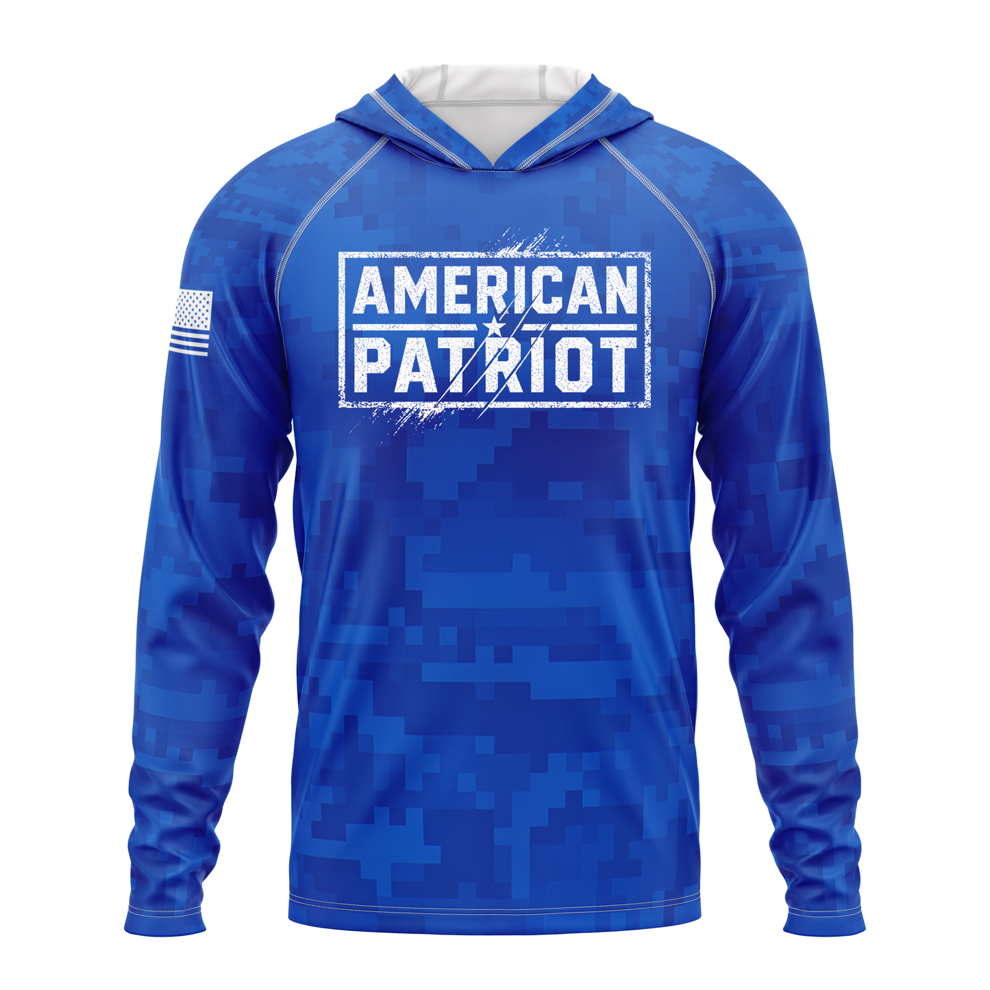 American Patriot SPF50 Performance Hoodie-Blue Camo
