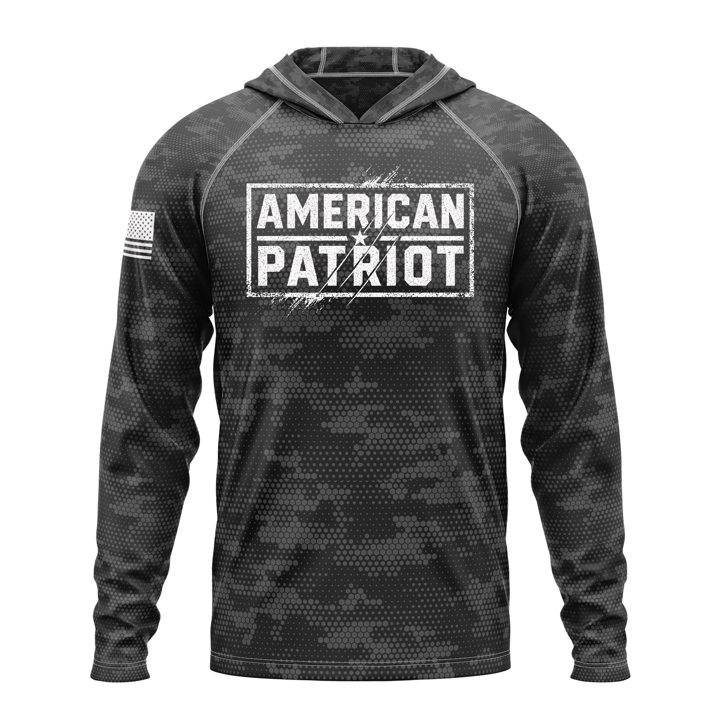 American Patriot SPF50 Performance Hoodie-Black Camo