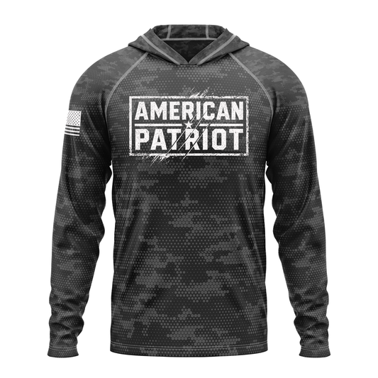 American Patriot SPF50 Performance Hoodie-Black Camo