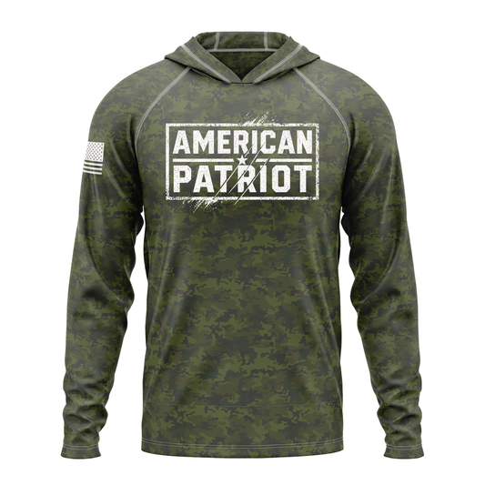 American Patriot SPF50 Performance Hoodie- Green Camo