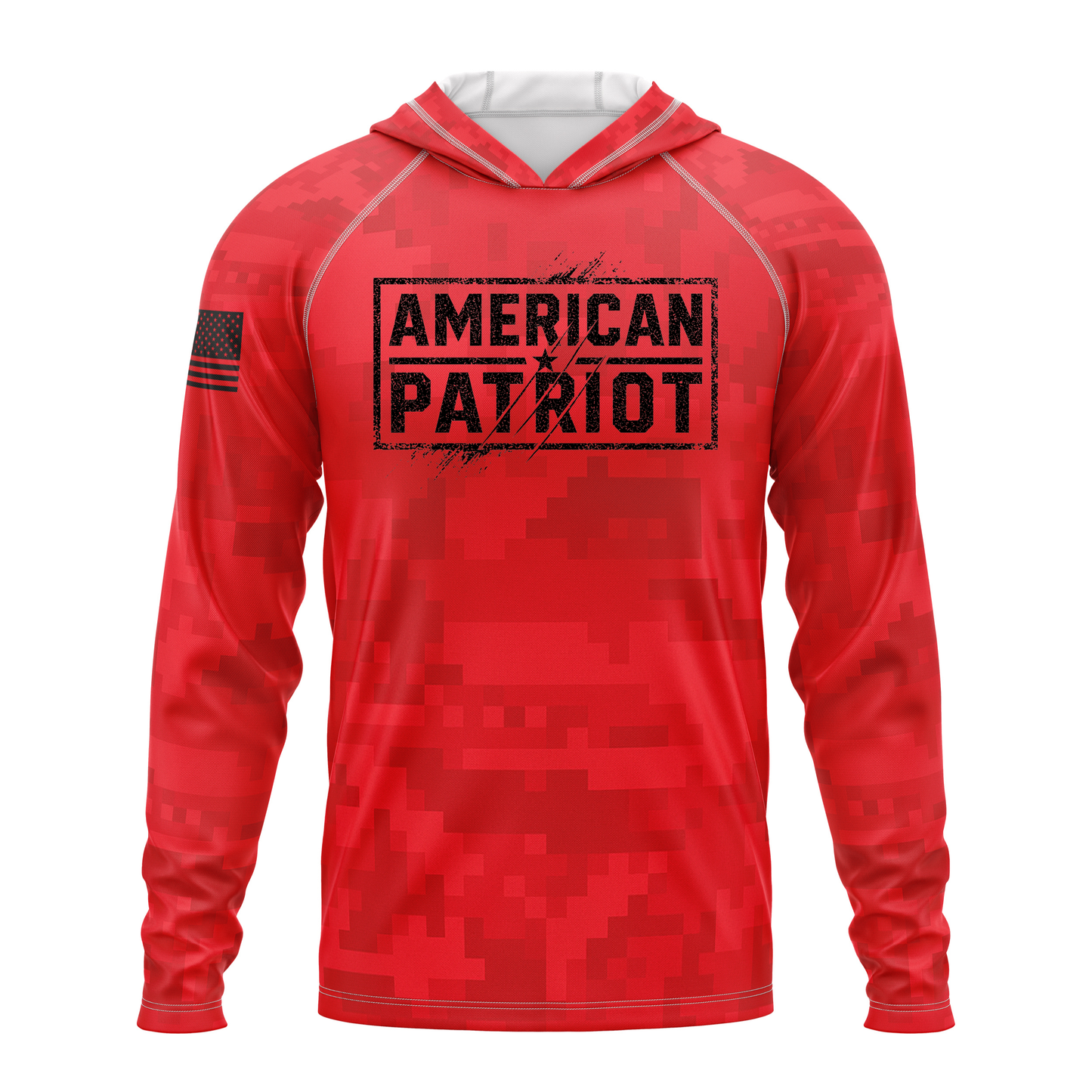 American Patriot SPF50 Performance Hoodie- Red Camo