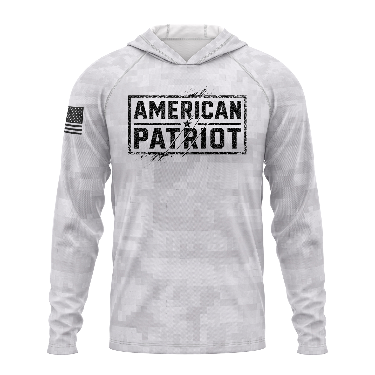 American Patriot SPF50 Performance Hoodie- Gray Camo
