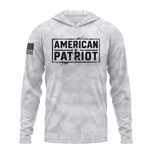American Patriot SPF50 Performance Hoodie- Gray Camo