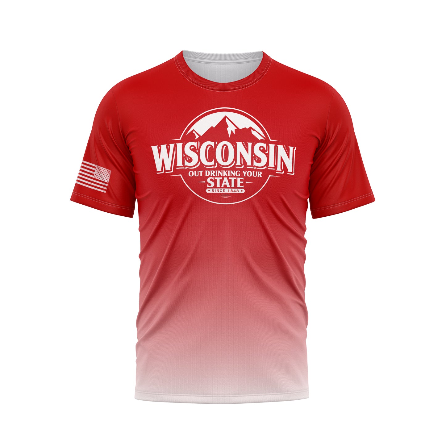 Wisconsin Out Drinking Your State Moisture Wicking Tee