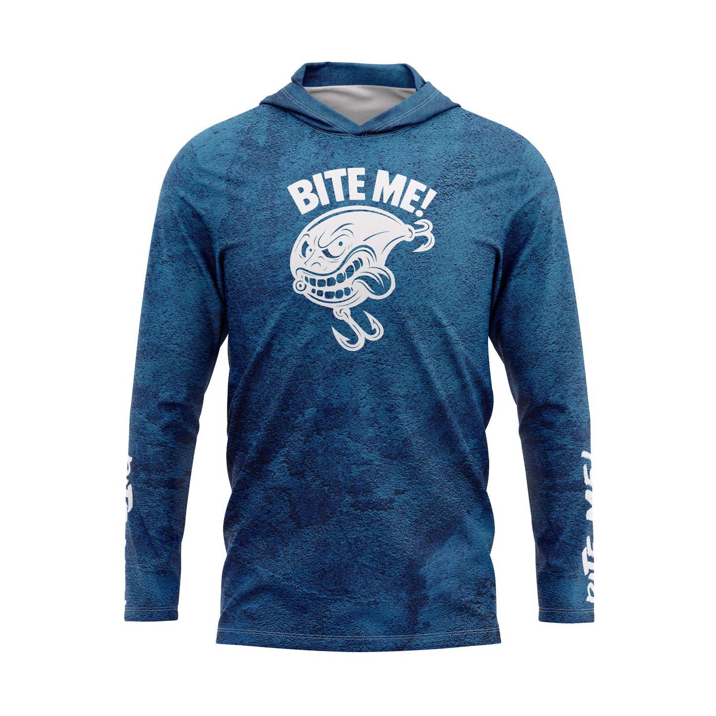 Bite Me Crankbait SPF50 Performance Fishing Hoodie