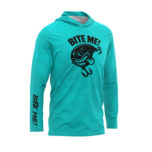 Bite Me Crankbait SPF50 Performance Fishing Hoodie
