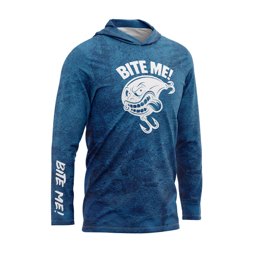 Bite Me Crankbait SPF50 Performance Fishing Hoodie