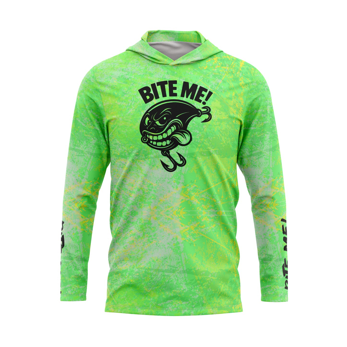 Bite Me Crankbait SPF50 Performance Fishing Hoodie