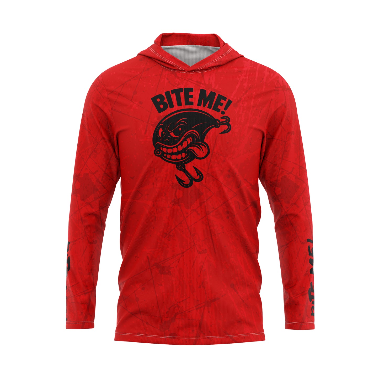 Bite Me Crankbait SPF50 Performance Fishing Hoodie