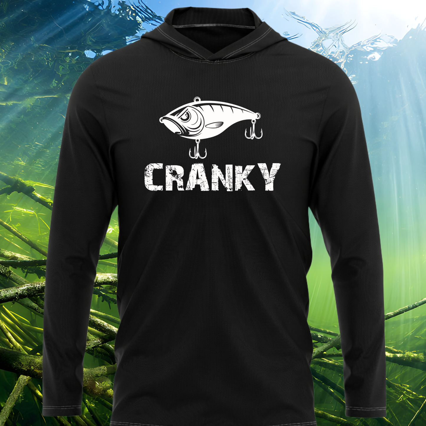 Cranky Crankbait SPF50 Lightweight Fishing Hoodie