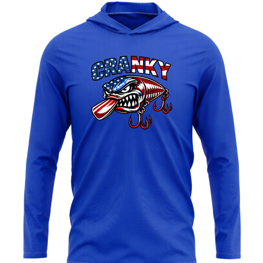 USA Cranky Crankbait SPF50 Performance Fishing Hoodie