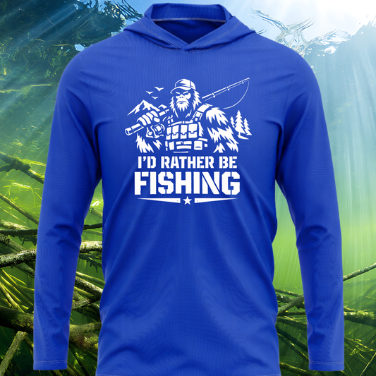 Bigfoot I'd Rather Be Fishing SPF50 Performance Hoodie