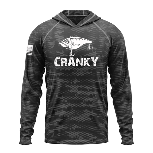 Cranky Crankbait SPF50 Patriotic Performance Fishing Hoodie