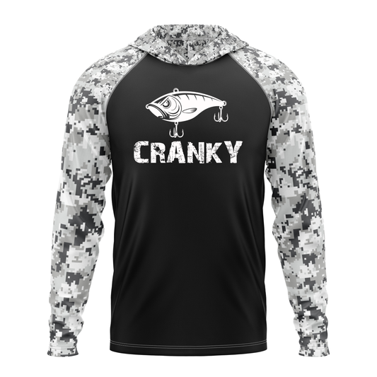 Cranky Crankbait SPF50 Patriotic Performance Fishing Hoodie