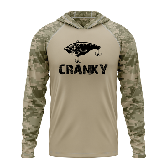 Cranky Crankbait SPF50 Patriotic Performance Fishing Hoodie