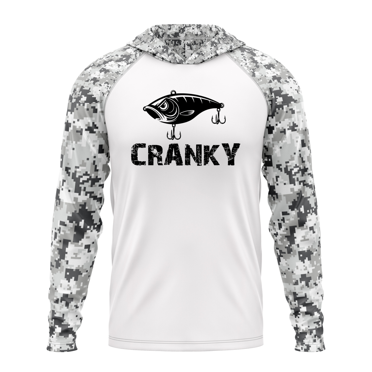 Cranky Crankbait SPF50 Patriotic Performance Fishing Hoodie