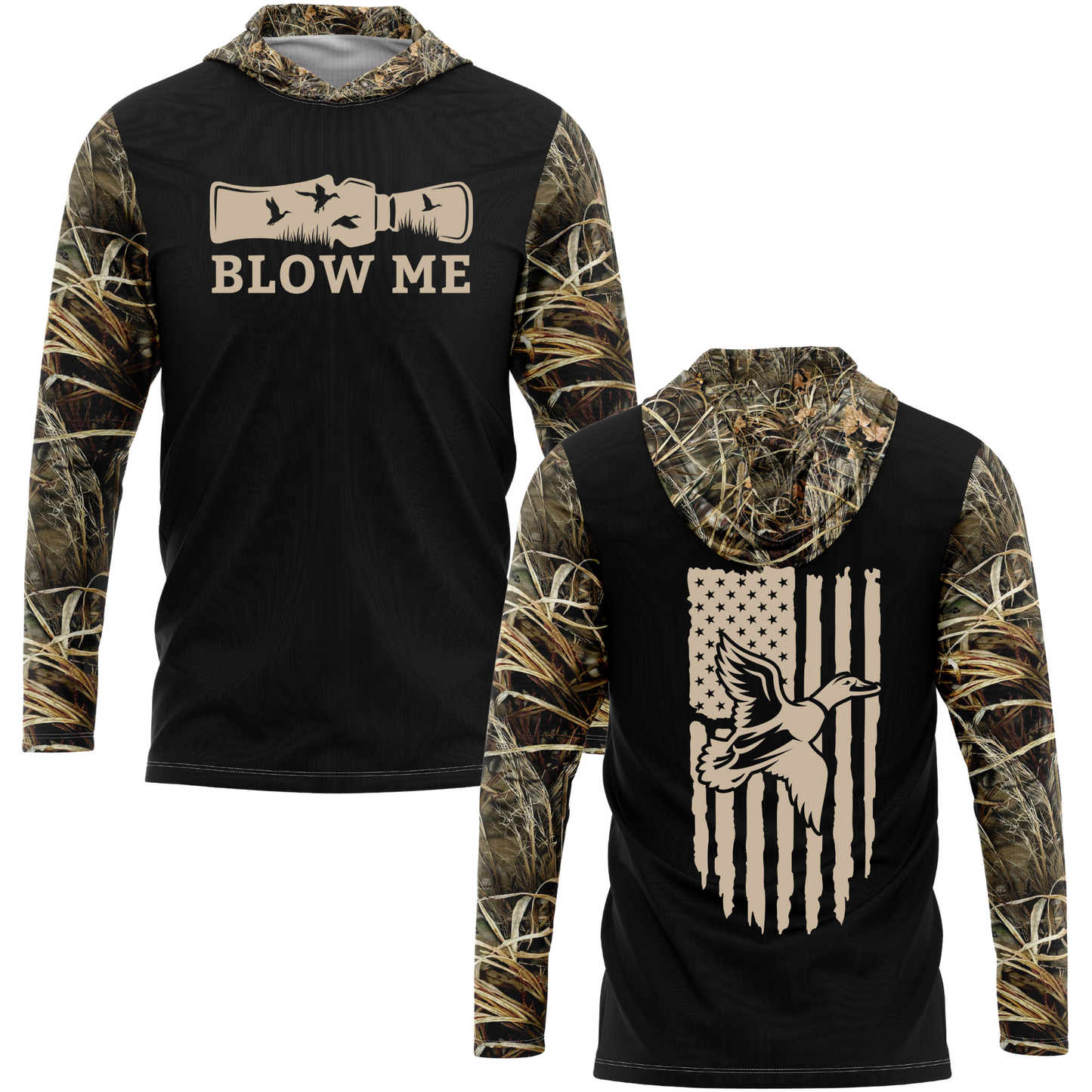 Blow Me Duck Hunting SPF50 Performance Hoodie