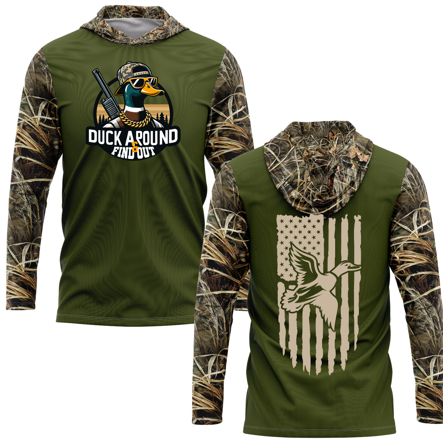 Duck Around and Find Out SPF50 Duck Hunting Performance Hoodie