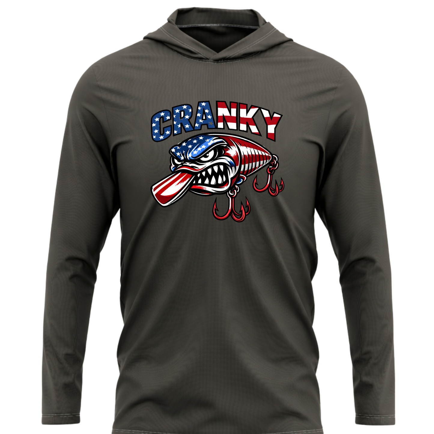 USA Cranky Crankbait SPF50 Performance Fishing Hoodie