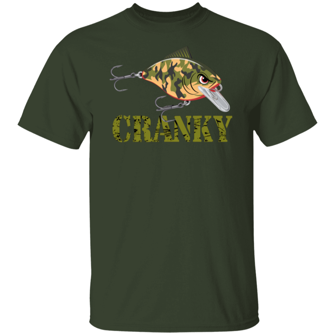 Cranky Camo Crankbait Fishing T Shirt