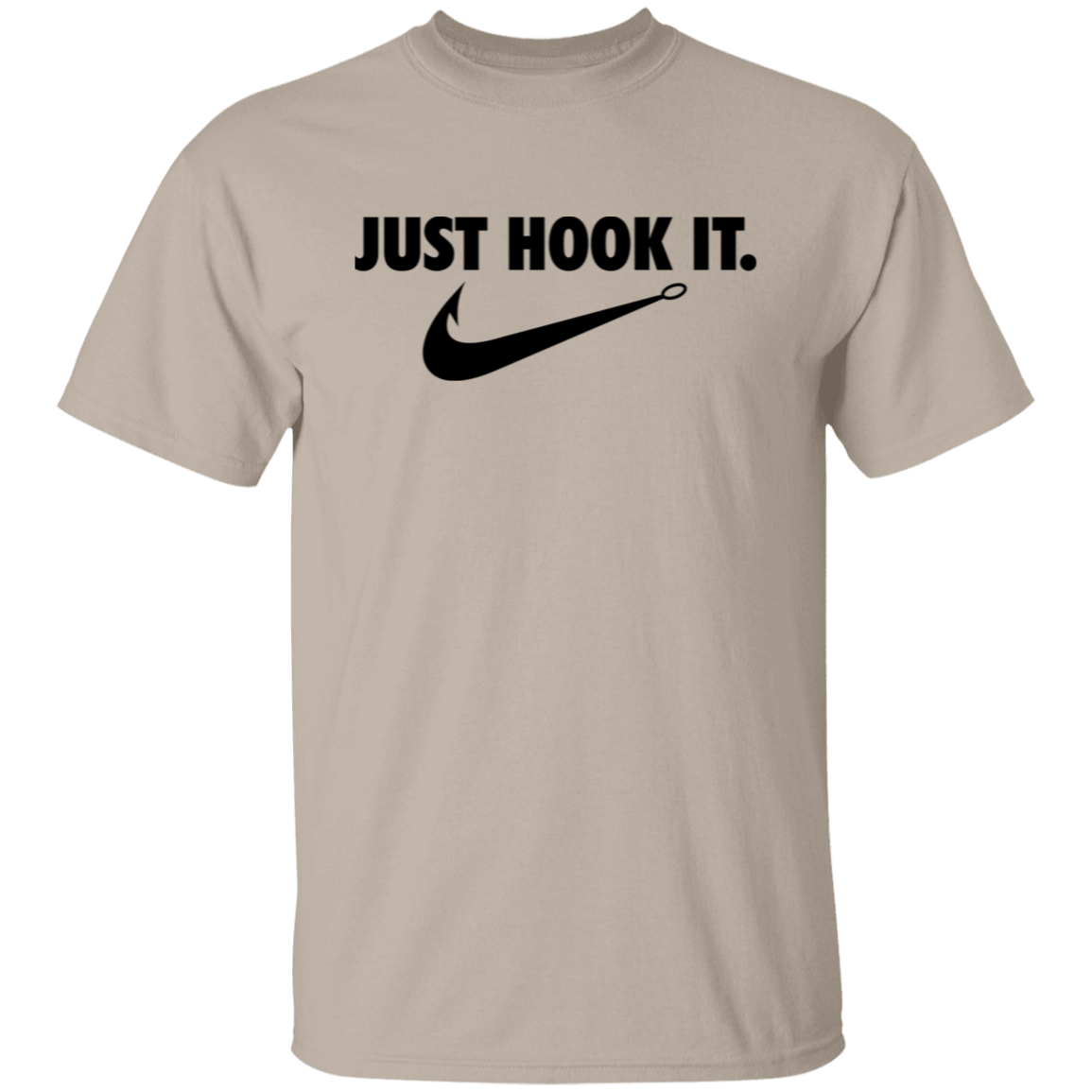 Just Hook It Fishing T Shirt (Black Text)