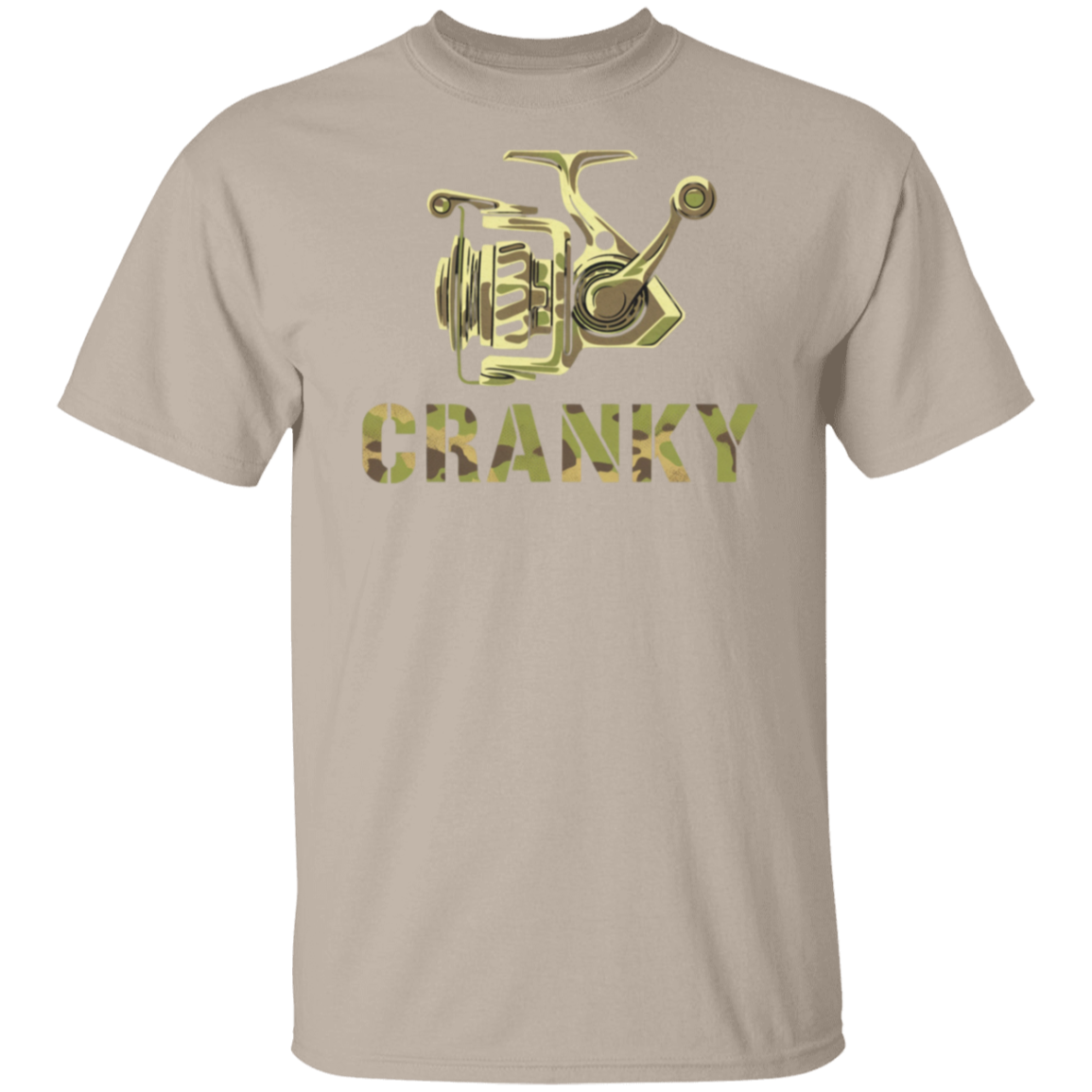 Cranky Camo Fishing Reel Fishing T Shirt