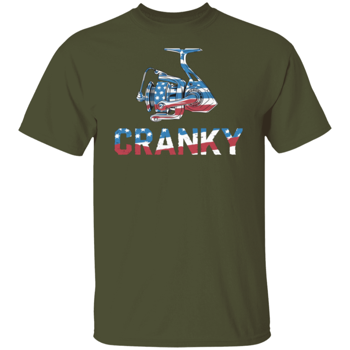 Cranky USA Fishing Reel Fishing T Shirt