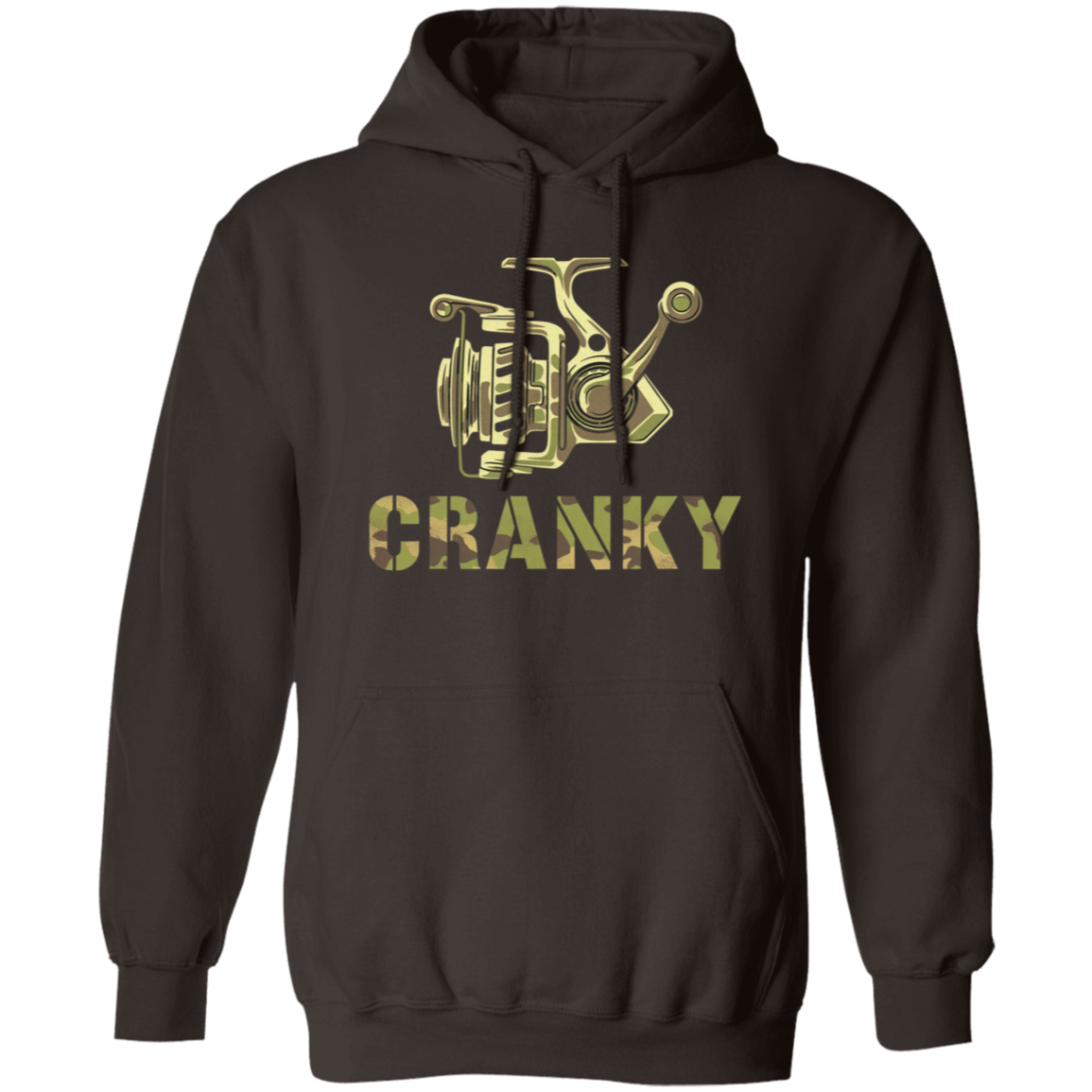 Cranky Camo Fishing Reel Fishing Hoodie