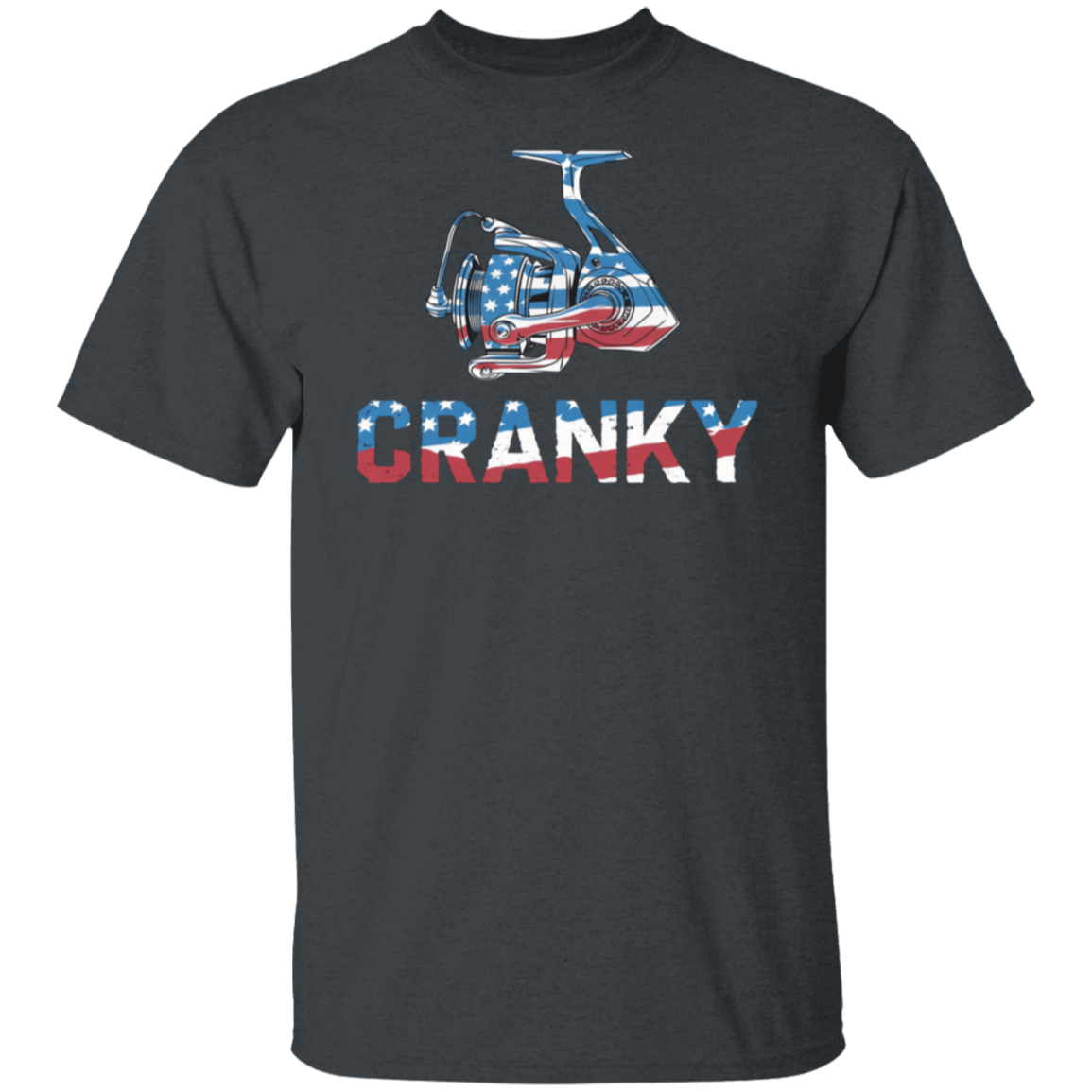 Cranky USA Fishing Reel Fishing T Shirt