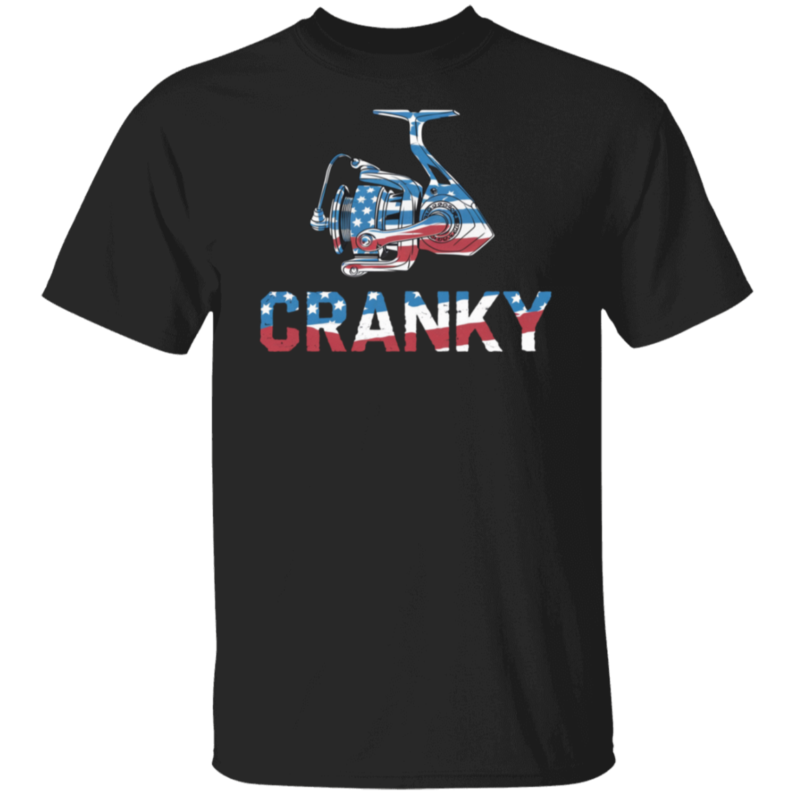 Cranky USA Fishing Reel Fishing T Shirt