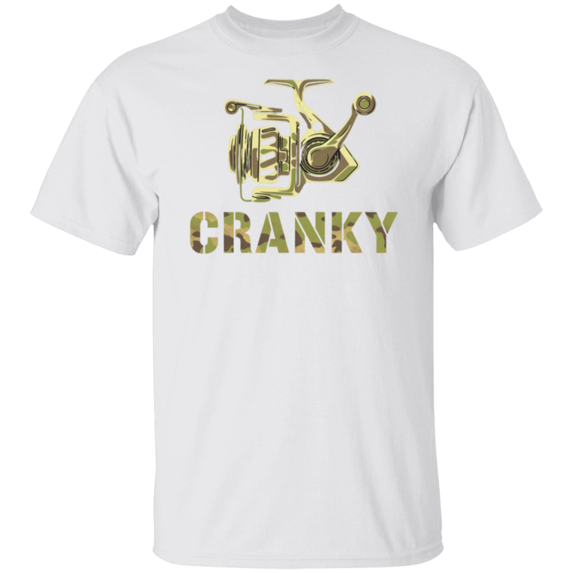 Cranky Camo Fishing Reel Fishing T Shirt