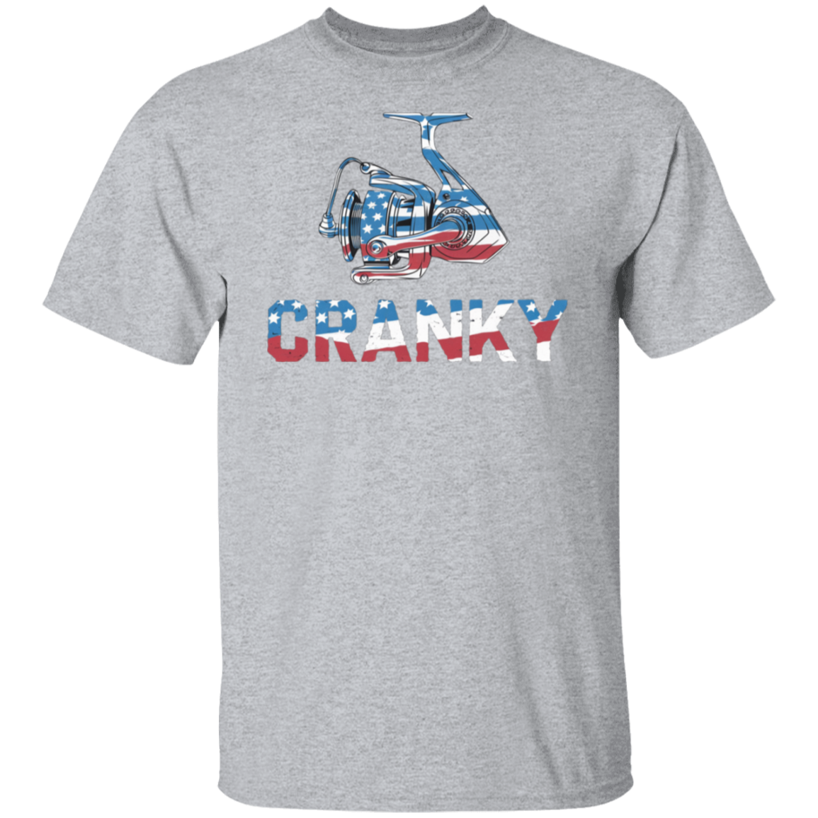 Cranky USA Fishing Reel Fishing T Shirt