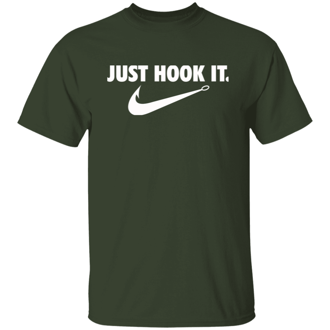 Just Hook It Fishing T Shirt (White Text)