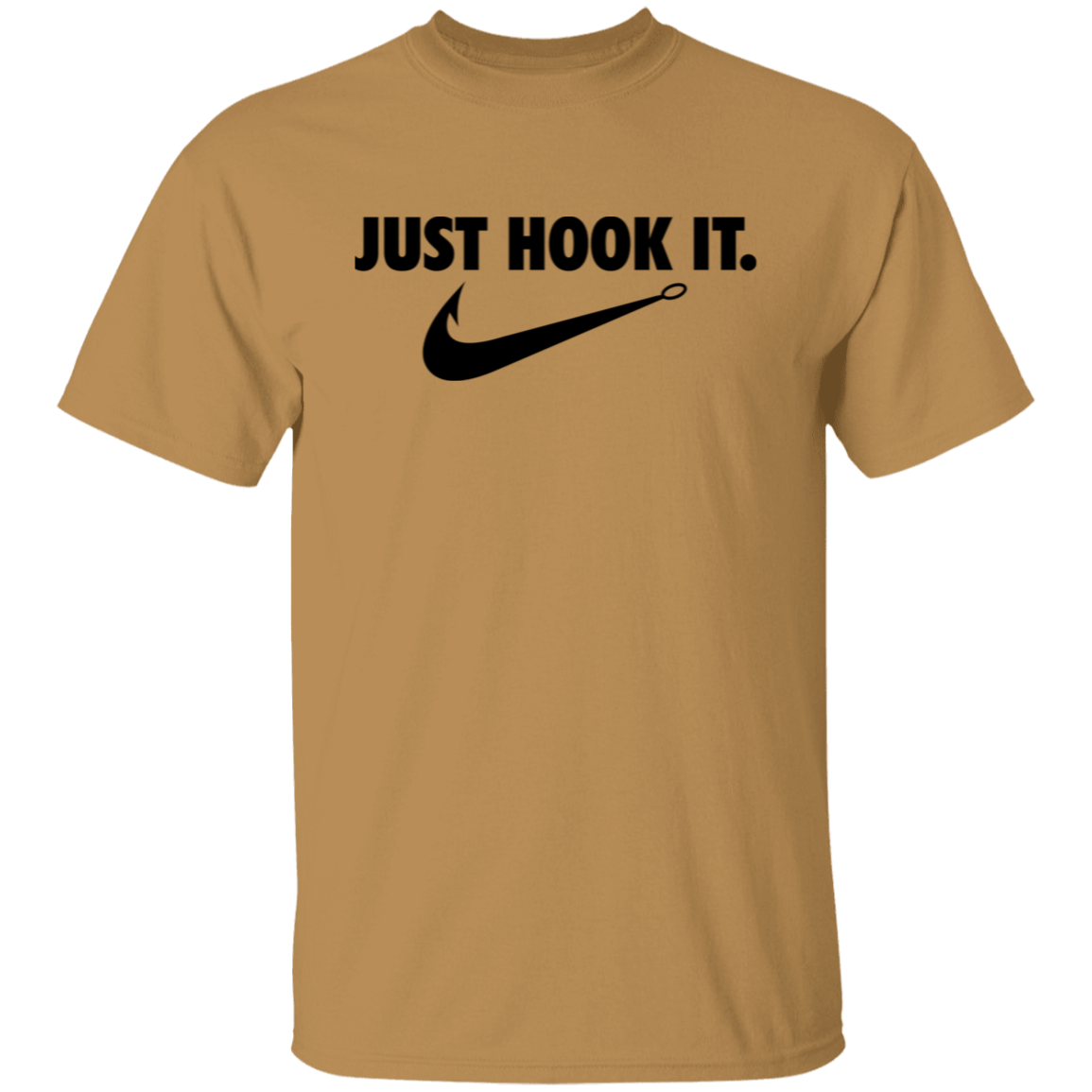 Just Hook It Fishing T Shirt (Black Text)