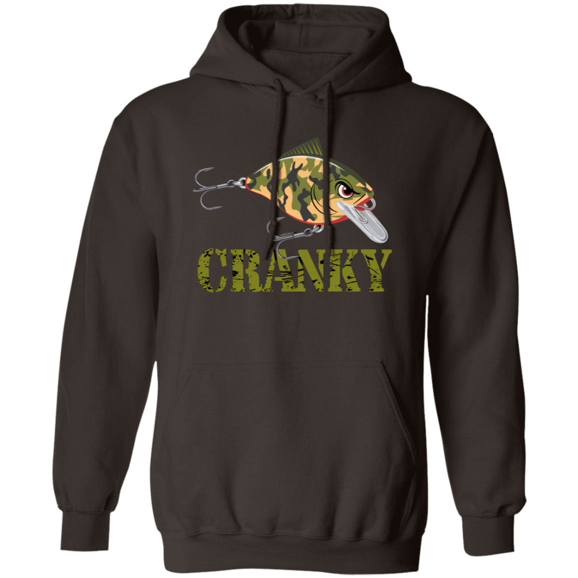 Cranky Camo Crankbait Fishing Hoodie