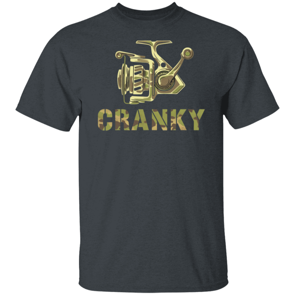 Cranky Camo Fishing Reel Fishing T Shirt